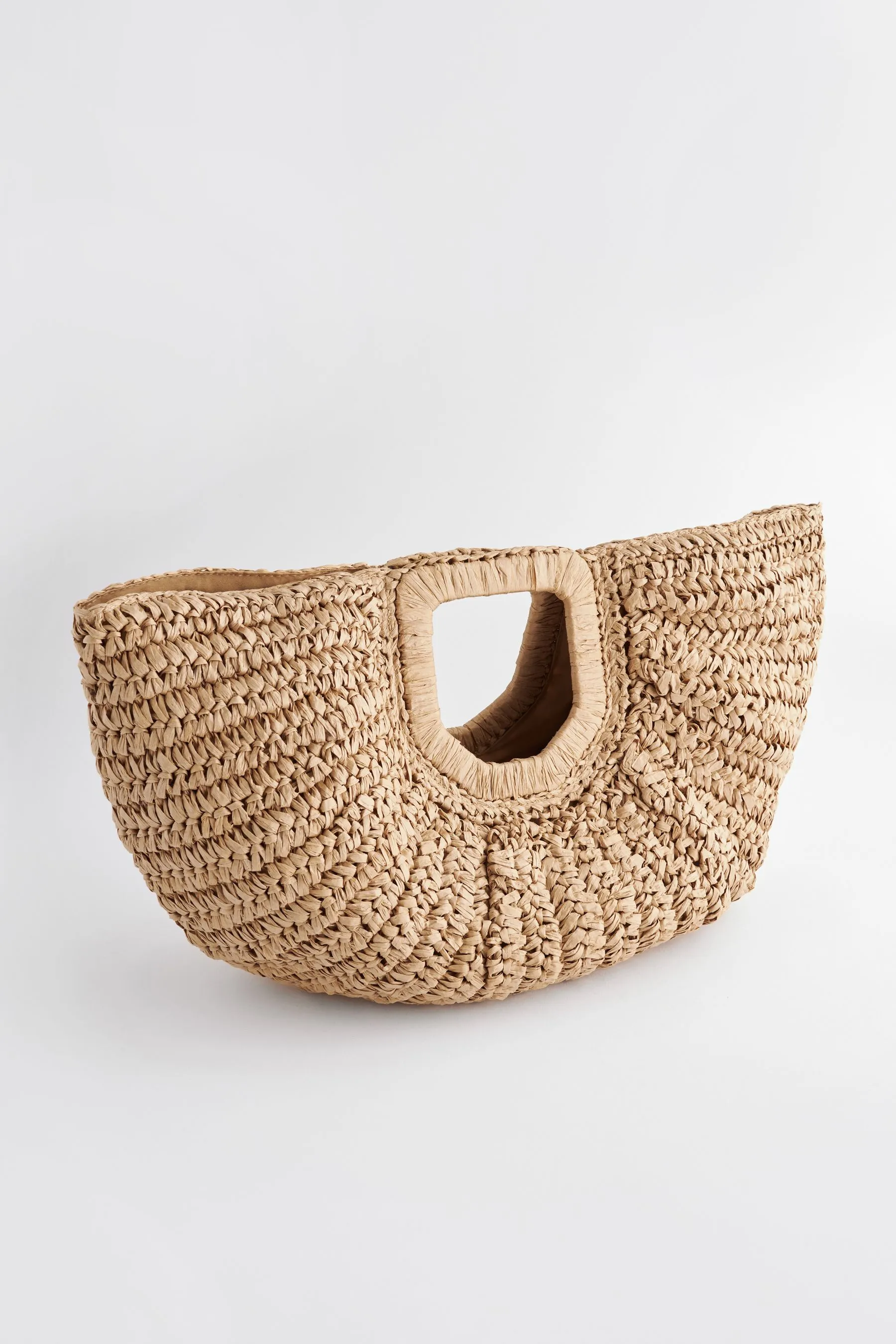 Naturale  - Naturale in paglia con ventagli - Borsa a mano